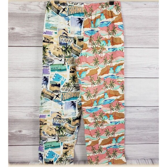 Royalty by Maluma Pants Men's L Relaxed-Fit Colorblocked Tropical Prints - Picture 3 of 10